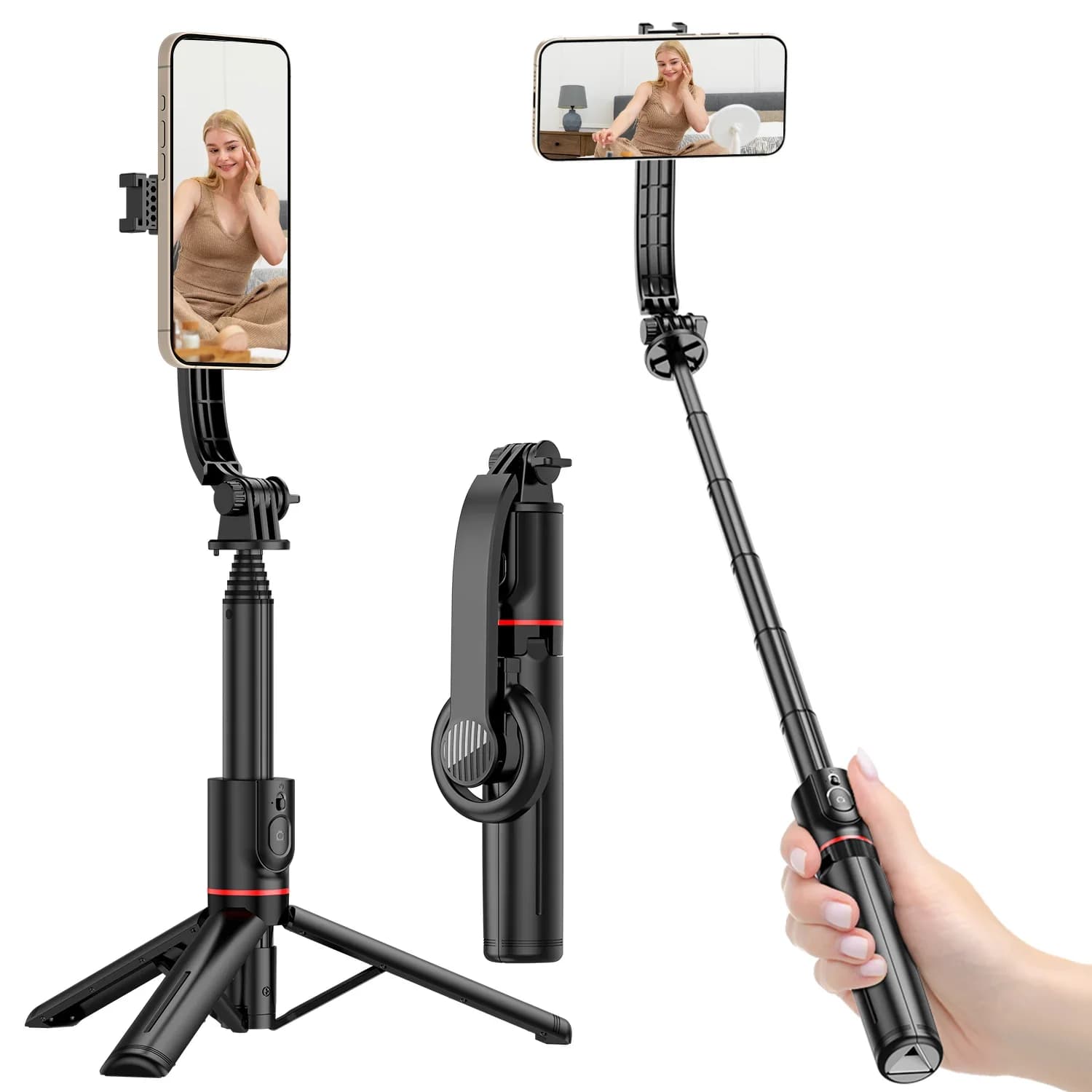 L20 Supporto staccabile per selfie stick Treppiede portatile portatile Bluetooth Stabilizzatore Supporto per tripa per telefono cellulare
