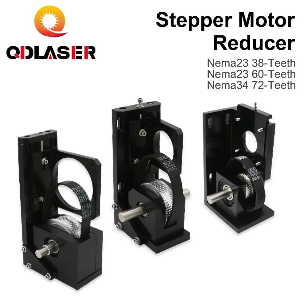 QDLASER motore passo-passo riduttore Nema23 38 denti/Nema23 60 denti/Nema34 72 denti per macchina per incisione Laser CO2 Set di blocchi motore