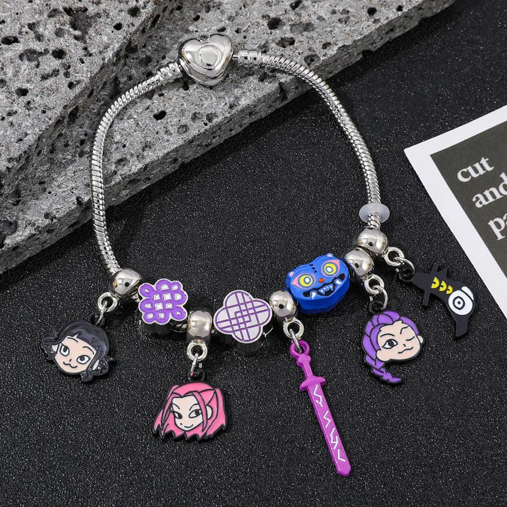 Braccialetti Anime K-pop Cartoon di Tendenza, Gioielli da Polso Carini ed Eleganti, Accessori alla Moda, Regali Perfetti per Ragazze e Compleanni