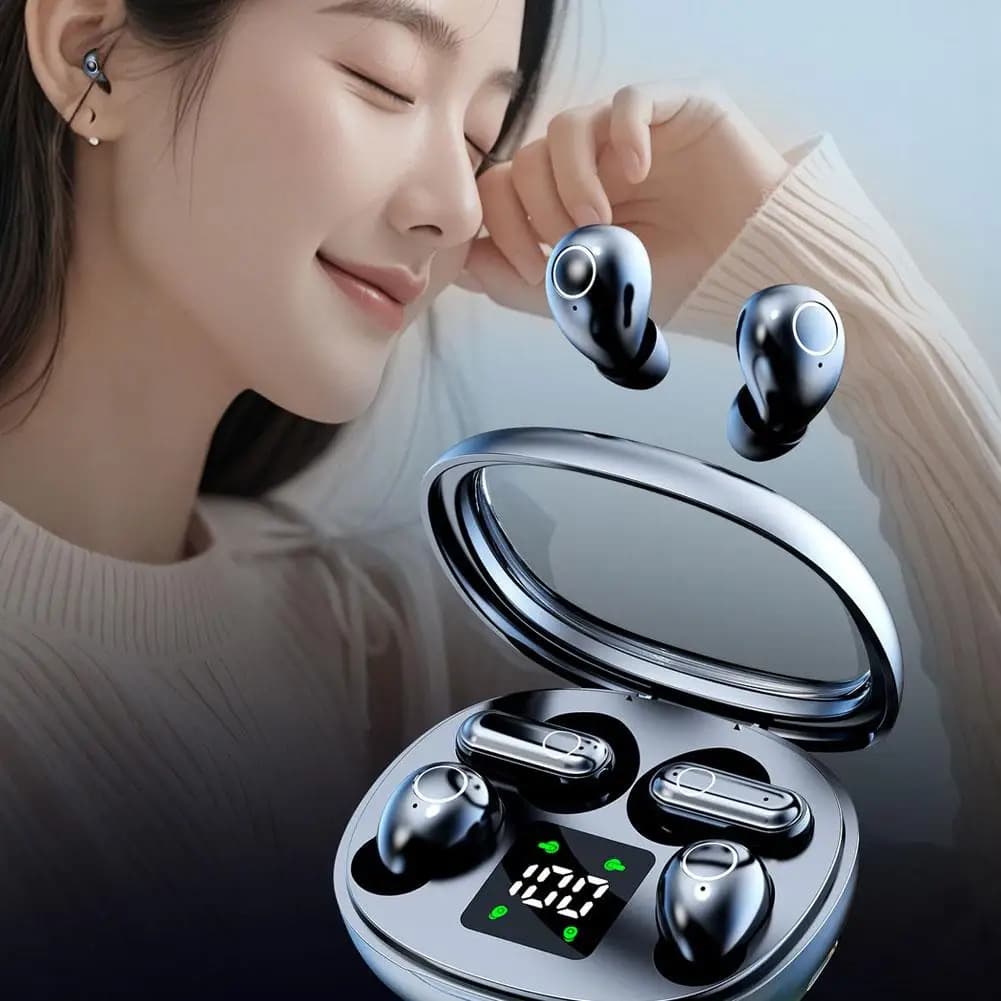 Mini Auricolari Bluetooth, Mini Auricolari In-Ear Wireless per Sport, Impermeabili e Antipolvere per Lavoro e Sonno