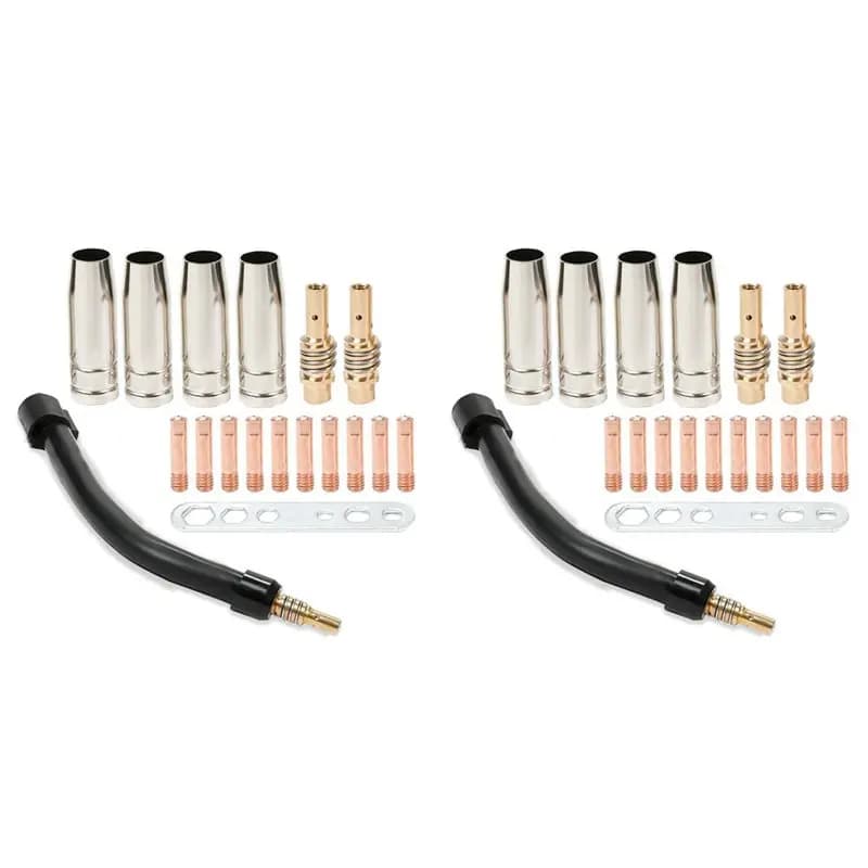 AT43-2 Set Flexible Mig Welding Neck, Flexible Mig Extension,030Inch M6 Nozzle Holder Diffuser For MB15