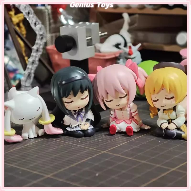 Puella Magi Madoka Magica Gashapon Action Figure Kaname Tomoe Mami Homura Dormiente sulla Spalla Gashapon Autentico Disponibile