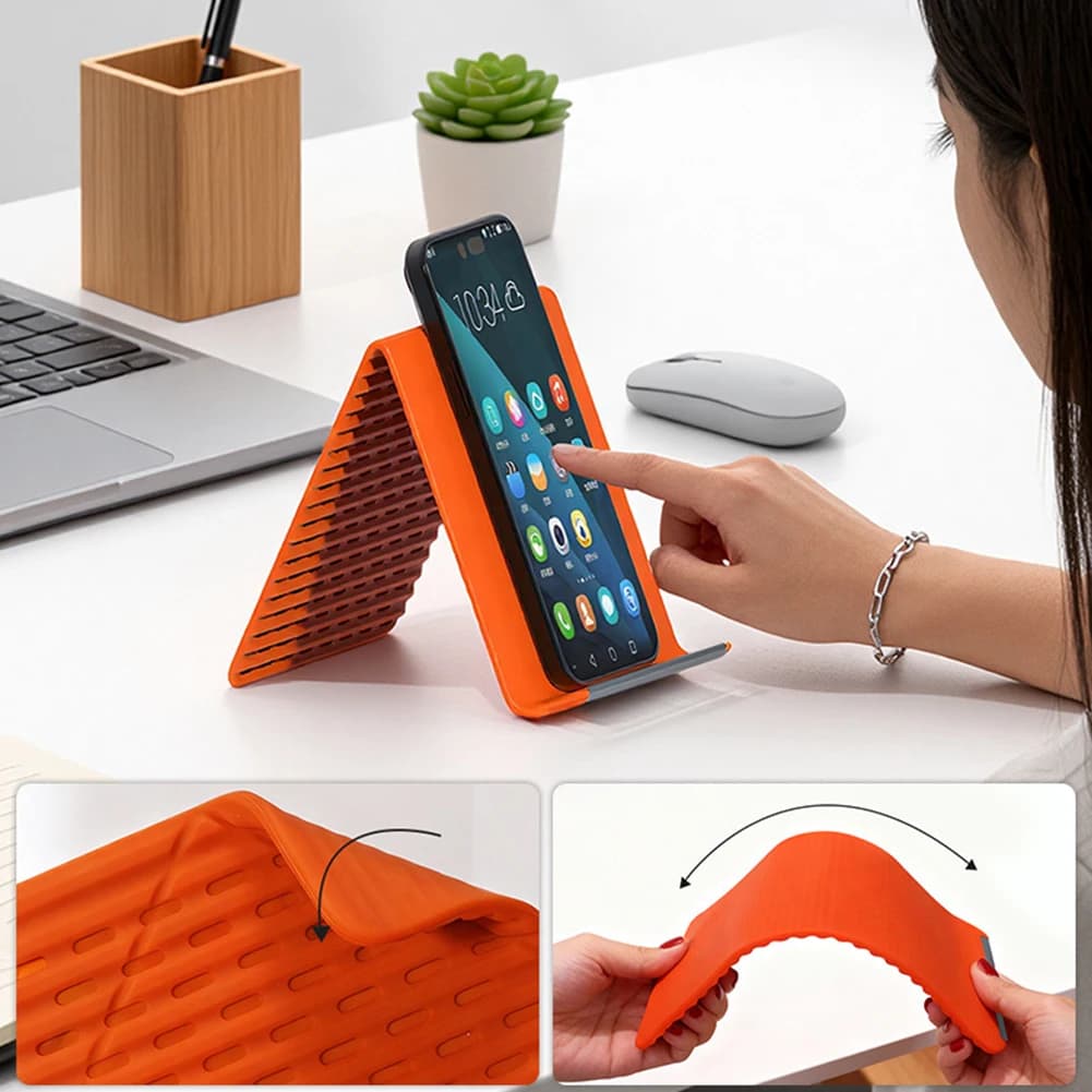 Silicone Arbitrarily Foldable Creative Deformation Multi Functional Lazy Stand Universal Desktop Holder For Phone Tablet Laptop