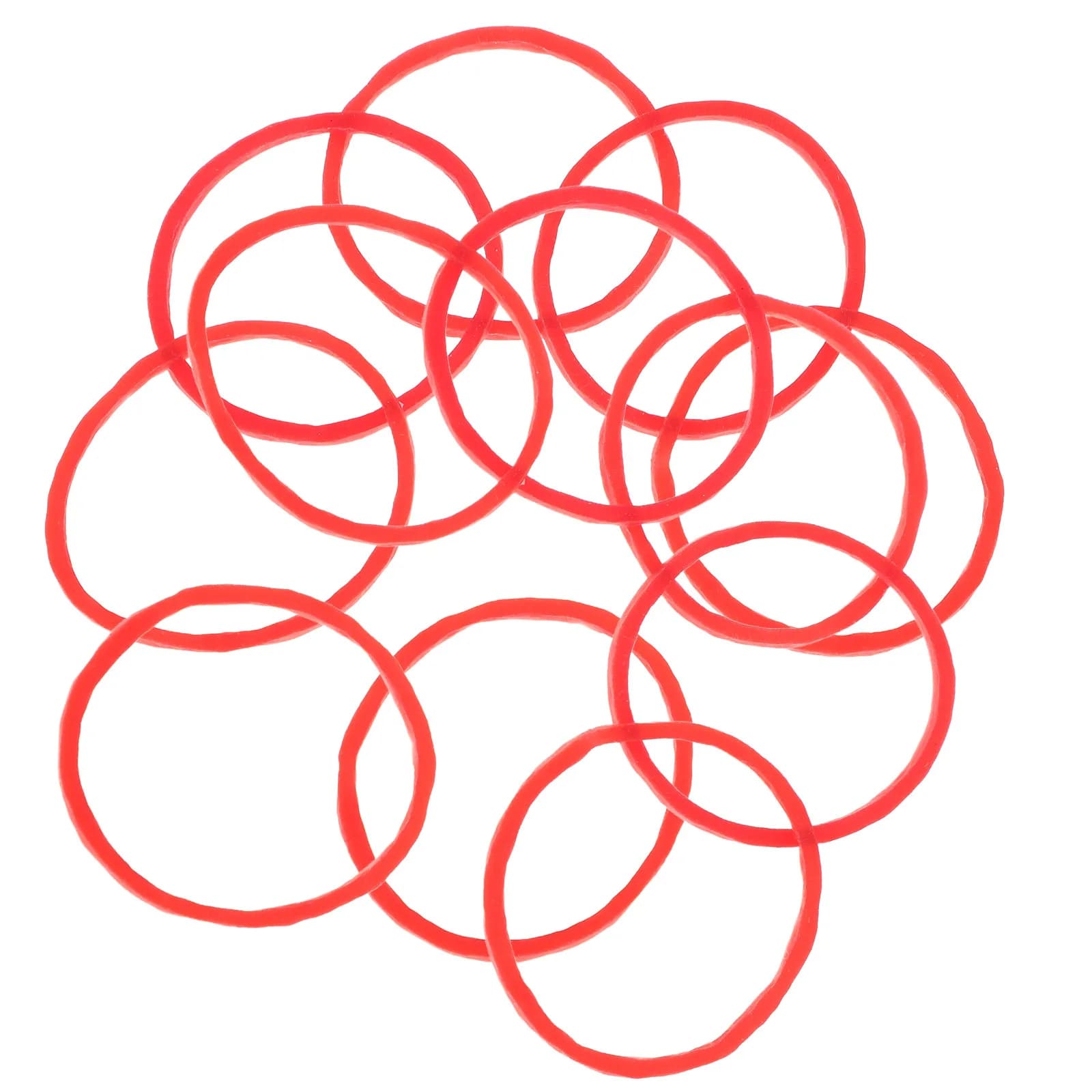 1 Pack of Red Elastics in Silicone High Temperature Resistants for Ferro Arricciacapelli, Instruments for Styling of Hair Salon, Elastics