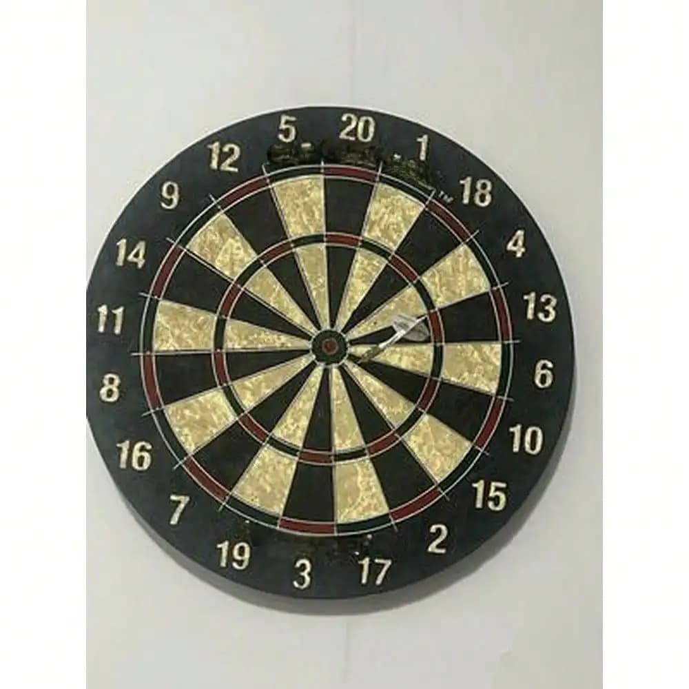 Official Size Bristle Dartboard Set With 6 Professional Steel Tip Darts, Tournament Grade Dartboard For Home & Game Room