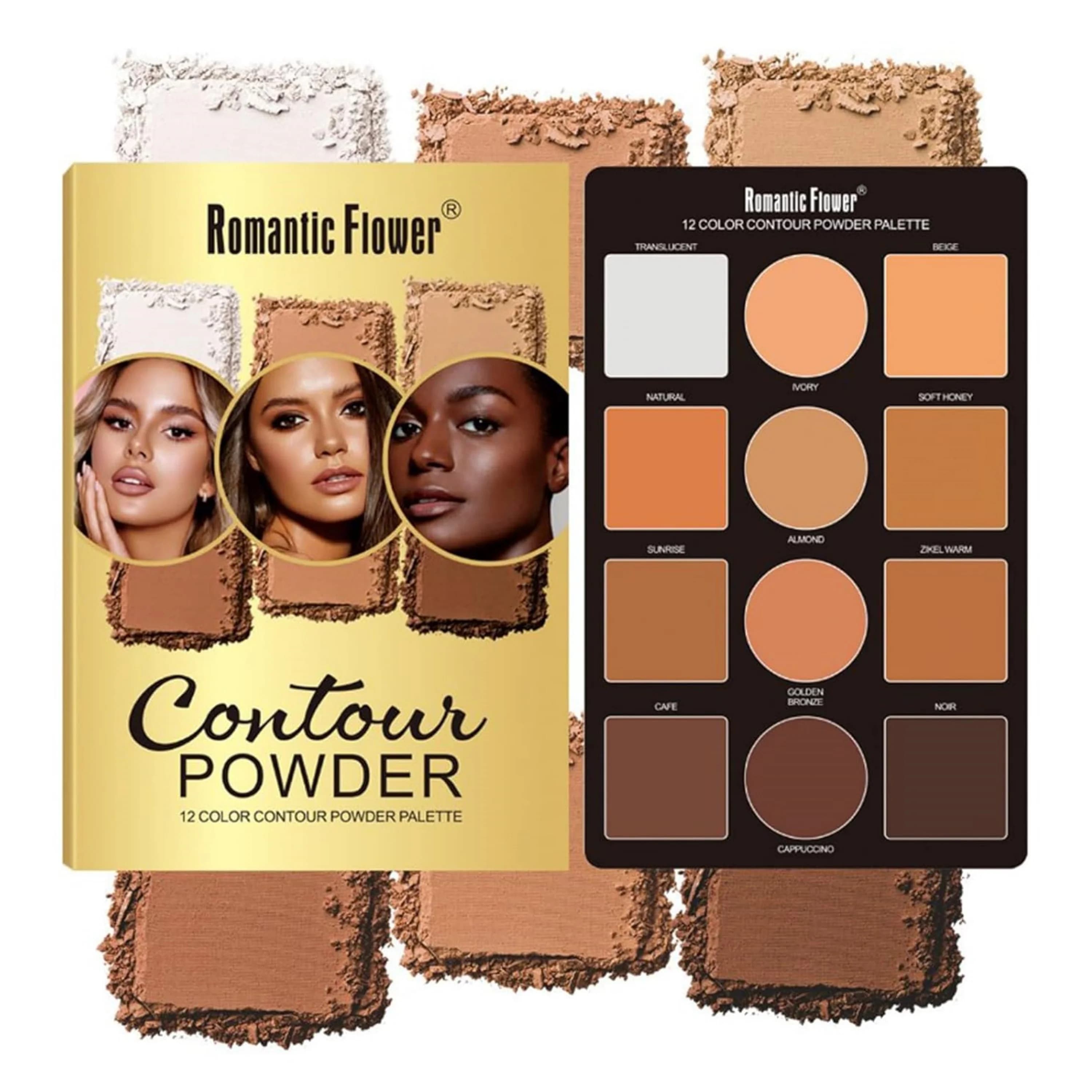 Tavolozza per trucco snellente per principianti, tavolozza per contorni professionale grande da 9 colori con pennello per trucco, cosmetico impermeabile a lunga durata