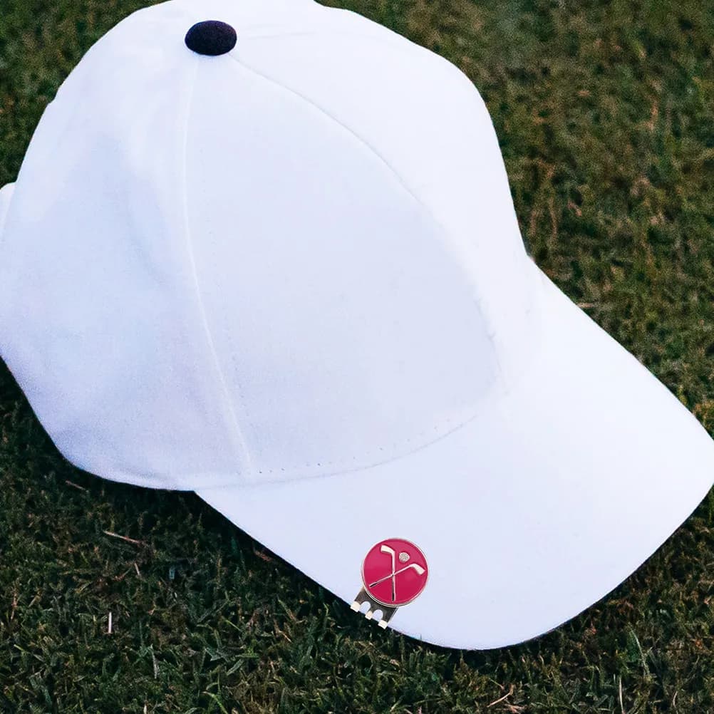 2 Pezzi Clip Magnetici per Cappello da Golf, Marcatore di Palline in Metallo, Accessori da Golf Portatili e Pratici per Uomo