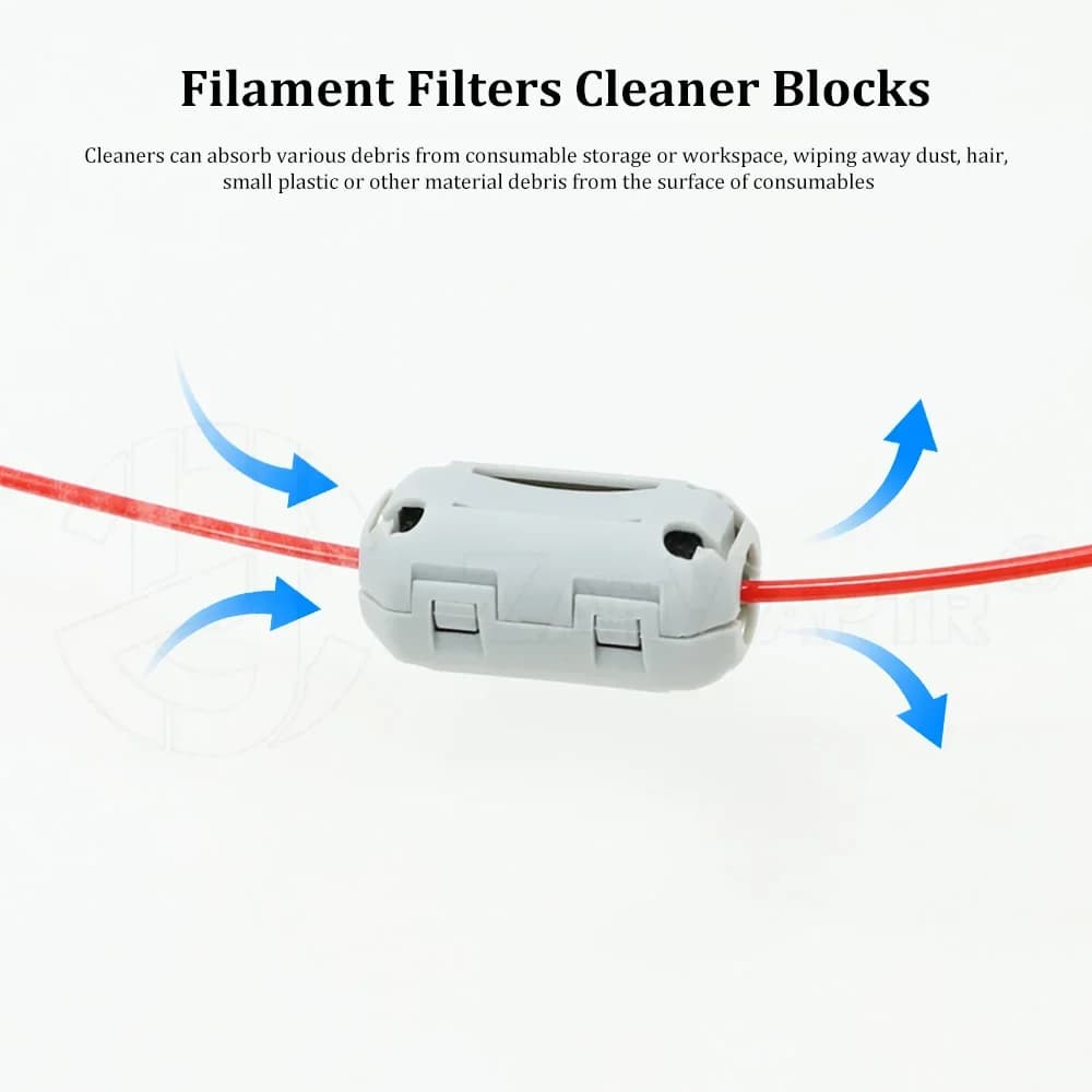 Detergente per filamenti Filtri per filamenti Rimozione polvere Schiuma a fiamma Blocchi puliti Accessorio per stampante 3D per bambulab Creality a6 a8 cr-10