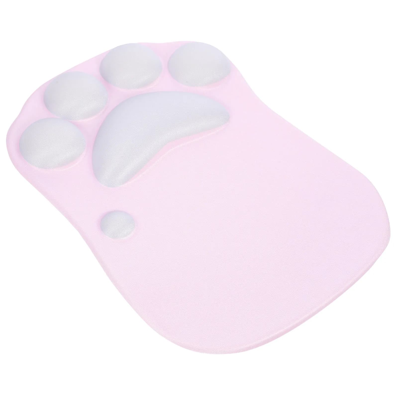 Tappetino per Mouse a Forma di Zampa di Gatto, Ergonomico con Poggiapolsi in Silicone, Antiscivolo per Ufficio, Computer e Laptop, Supporto per Polso Morbido e Confortevole