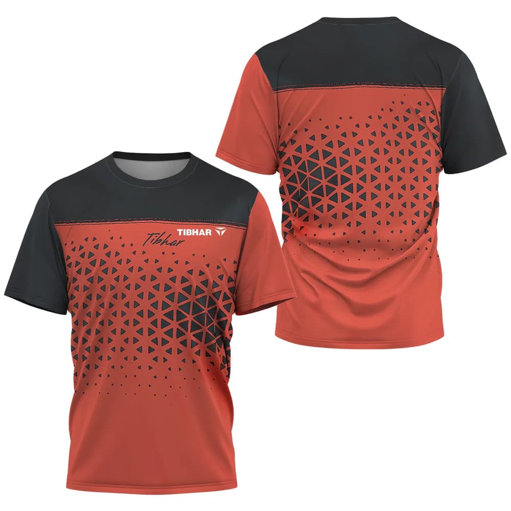 Elix Lebrun 3D Printed Pattern Sports Quick-drying Breathable Outdoor Street Training T-shirt Short-sleeved Top for Family Wear