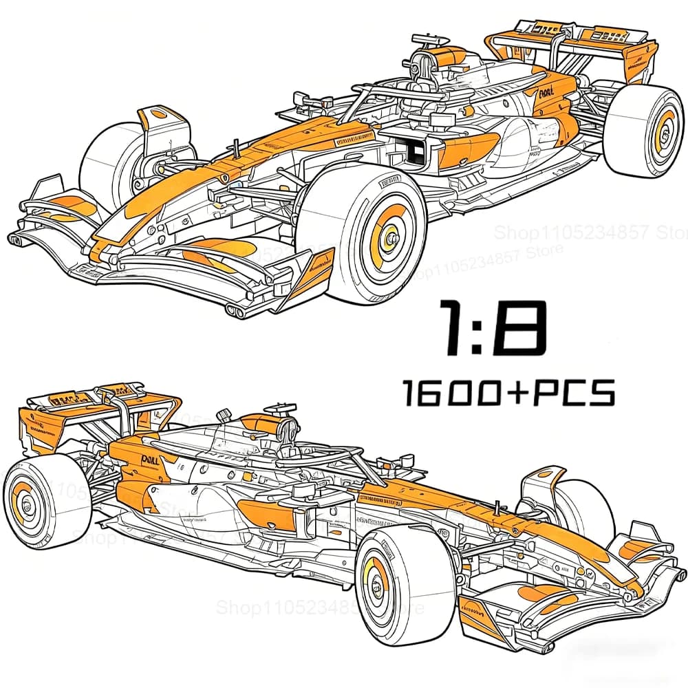 2026 NUOVO Set di Costruzioni Tecnico Classico ad Alte Prestazioni 1675 Pezzi Auto Sportiva Arancione MOC DIY Modello da Assemblare Giocattolo Regalo per Ragazzi