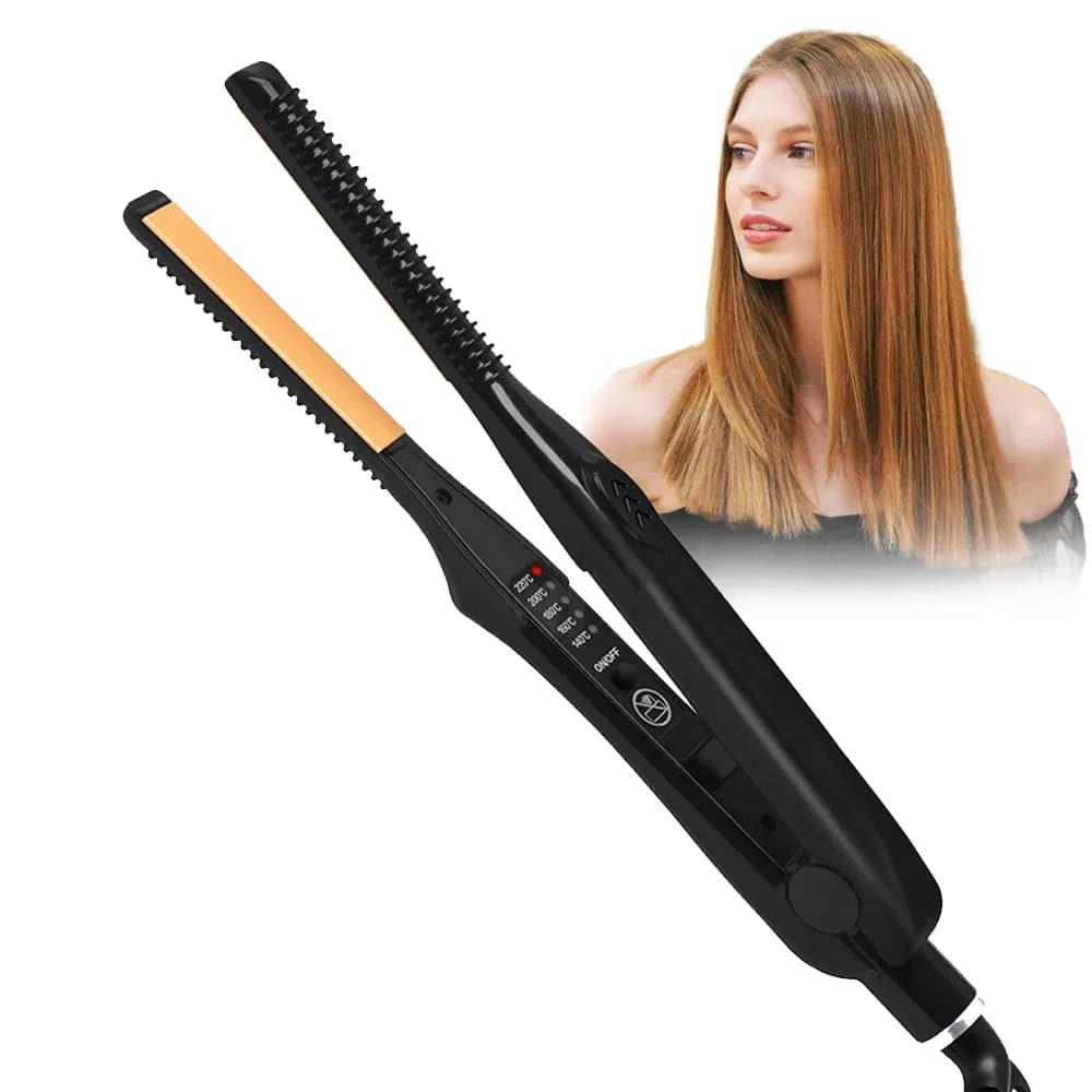 Ultra-thin hair cutter Function 2 in 1 Hair and creaking tool for flat ceramic flat styling at 4 temperatures