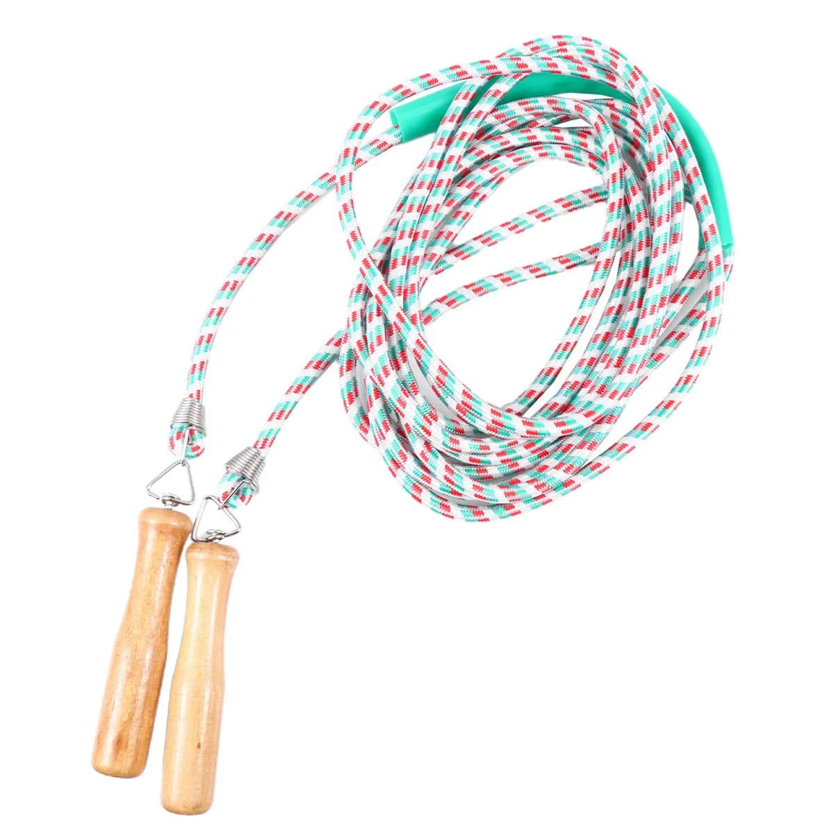 1Pcs Jump Rope Wooden Handle Lightweight Skipping Rope for Sports Training Exercise Fitness Game Portable Random Color