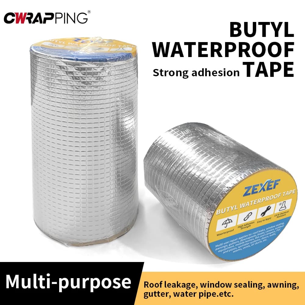 Nastri sigillanti in butilico autoadesivi Nastro butilico addensato in alluminio resistente alle alte temperature impermeabile per accessori auto domestiche