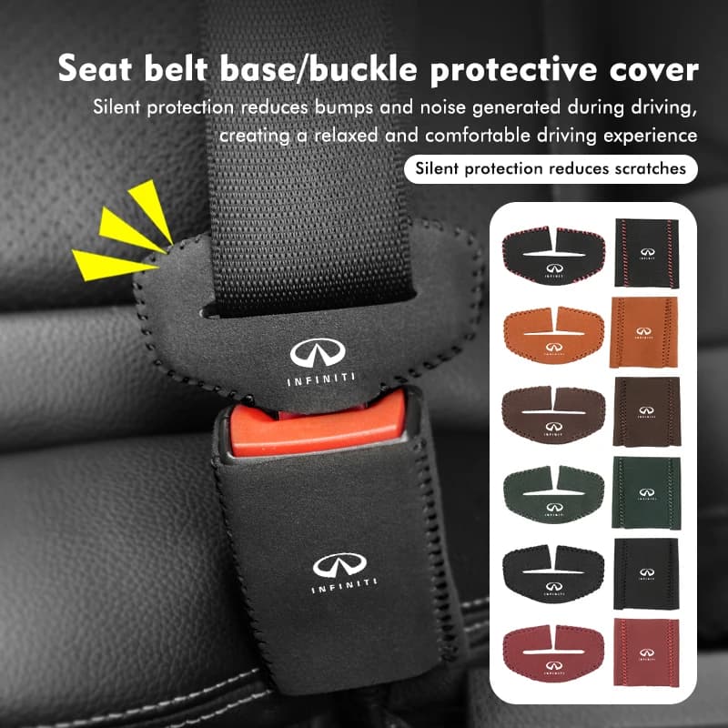 2Pcs Car Seat Belt Buckle Protector Clip copertura Anti-collisione per Infiniti JX35 G25 G37 FX FX37 FX50 EX35 EX25 EX37 ESQ M25 M35