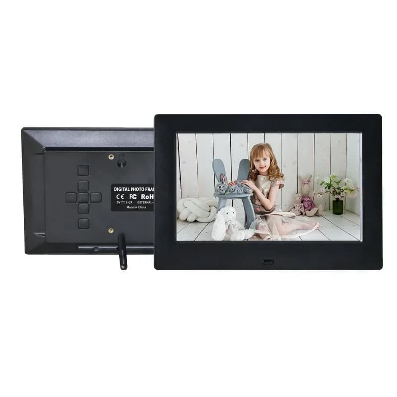 Cornice digitale da 7 pollici per foto e video ad alta definizione, macchina pubblicitaria con riproduzione video, album elettronico a LED, regalo.