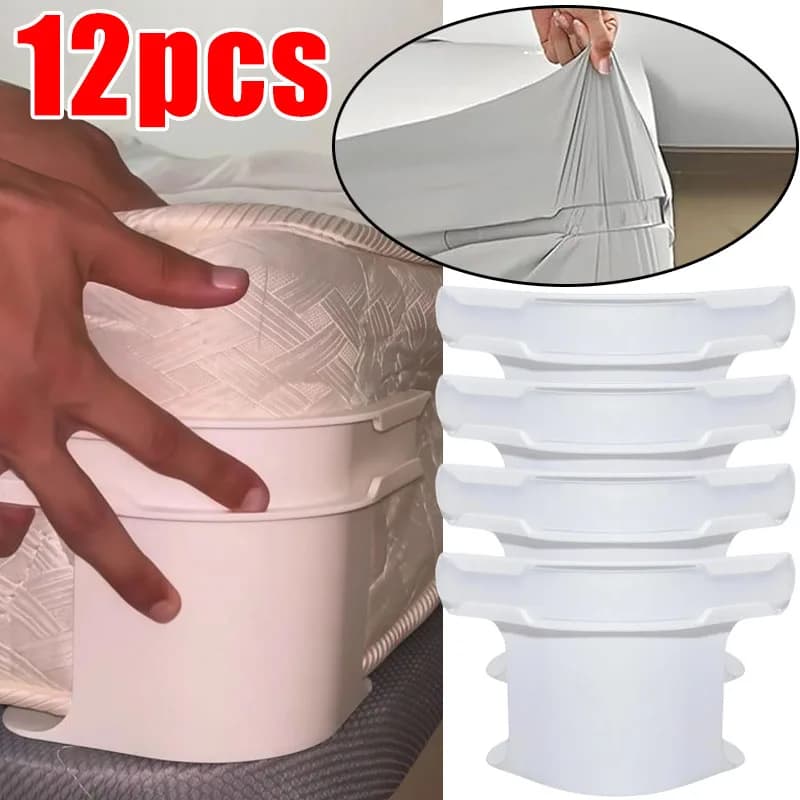 Clip per tenditore angolare per lenzuolo Supporto sicuro per copriletto invisibile con cinghie per materasso resistenti Serrature per slot per lenzuola universali