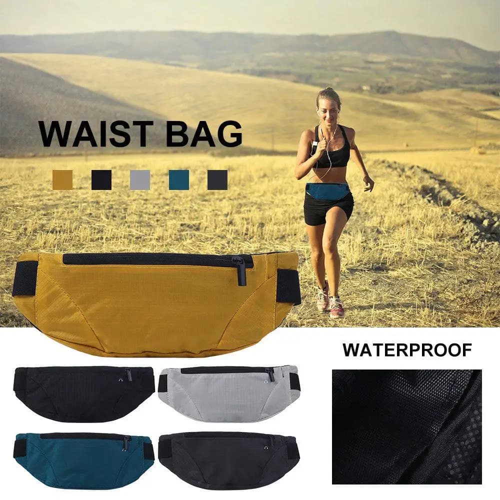 Three-section Running Waist Bags Breathable Waterproof Marathon Running Bag Belt Bag Case Sports Phone Bag Outdoor Riding