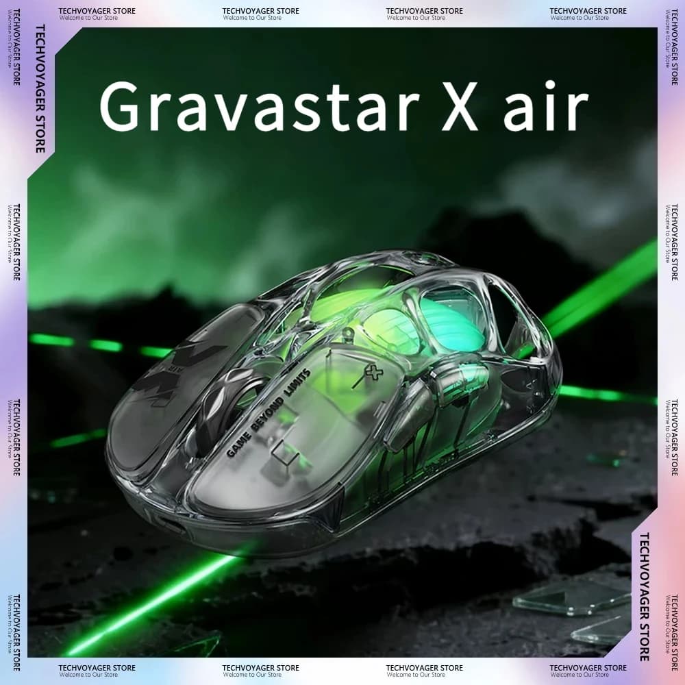 Mouse da Gaming Gravastar Breaking Cocoon X Air/x Pro in Lega di Magnesio Leggero Personalizzabile Wireless Tri-Mode Accessori PC