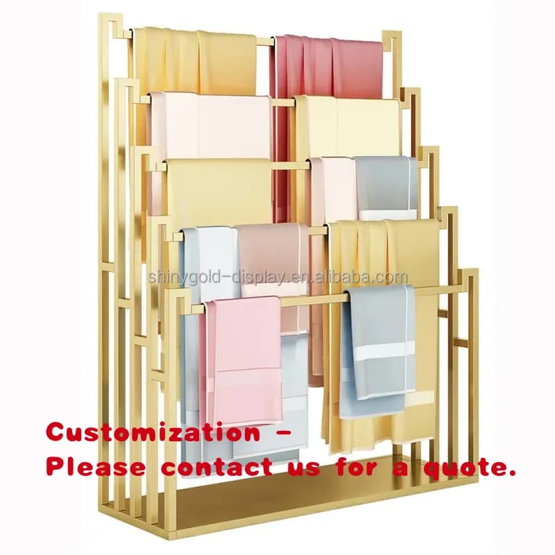 custom.Custom Retail Store Women Hijab Scarf Store Metal Stainless Steel Silk Scarf Holder Display Hanger Rack
