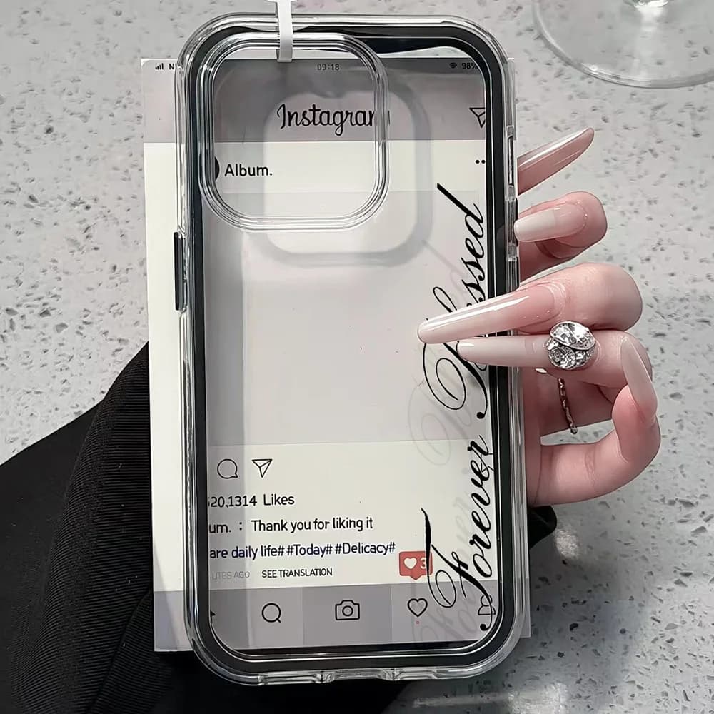 Custodia per telefono Forever Blessed semplice e trasparente per iPhone 17 13 16 15 11 12 14 Pro Max 17 Air XR X, cover morbida in silicone antiurto