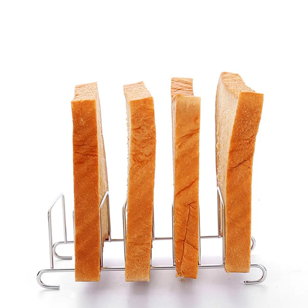 3Pcs Stainless Steel Toast Rack for Air Fryer Toasting Bread Holder Dish Drainer Countertop Mat Food Rack Cutting Board