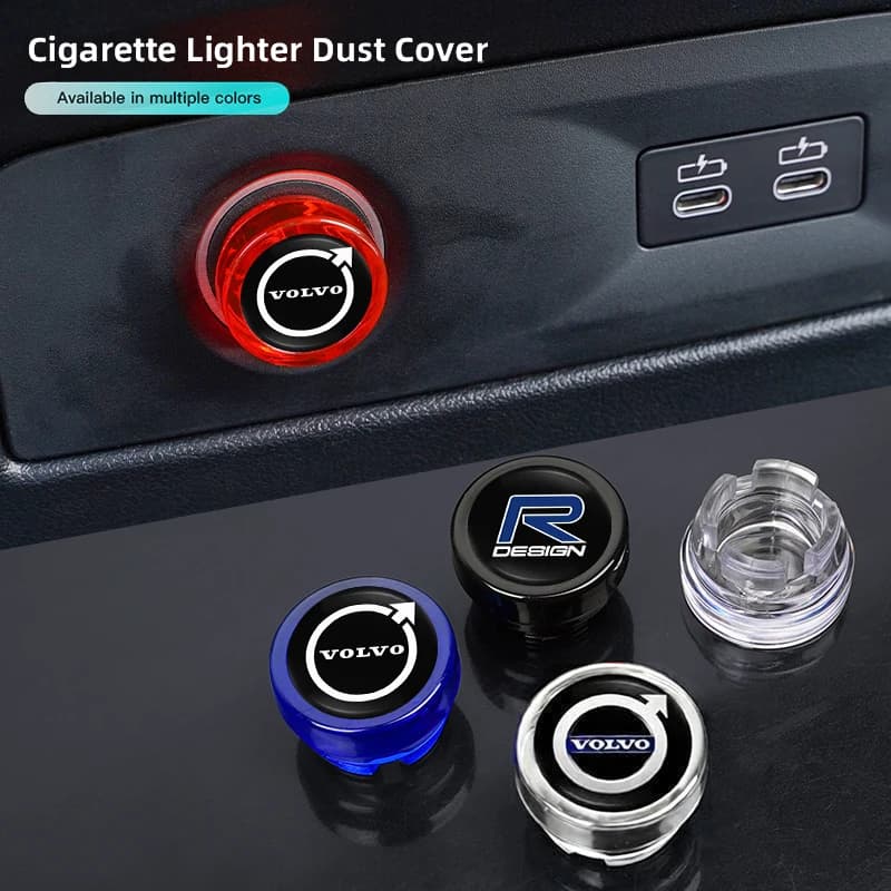 Auto Lighter Dust Cover Waterproof Decor Cap For Volvo Rdesign XC90 XC40 XC60 V60 V70 V90 V40 EC40 S80 S60 S90 C30