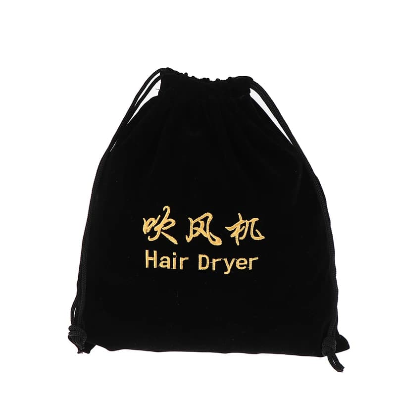 23*26/30*26 cm Borsa di velluto Asciugacapelli Borsa di stoffa Borsa per asciugacapelli Chiusura con coulisse Panno di copertura/Affocamento di stoccaggio Borsa per la polvere con coulisse