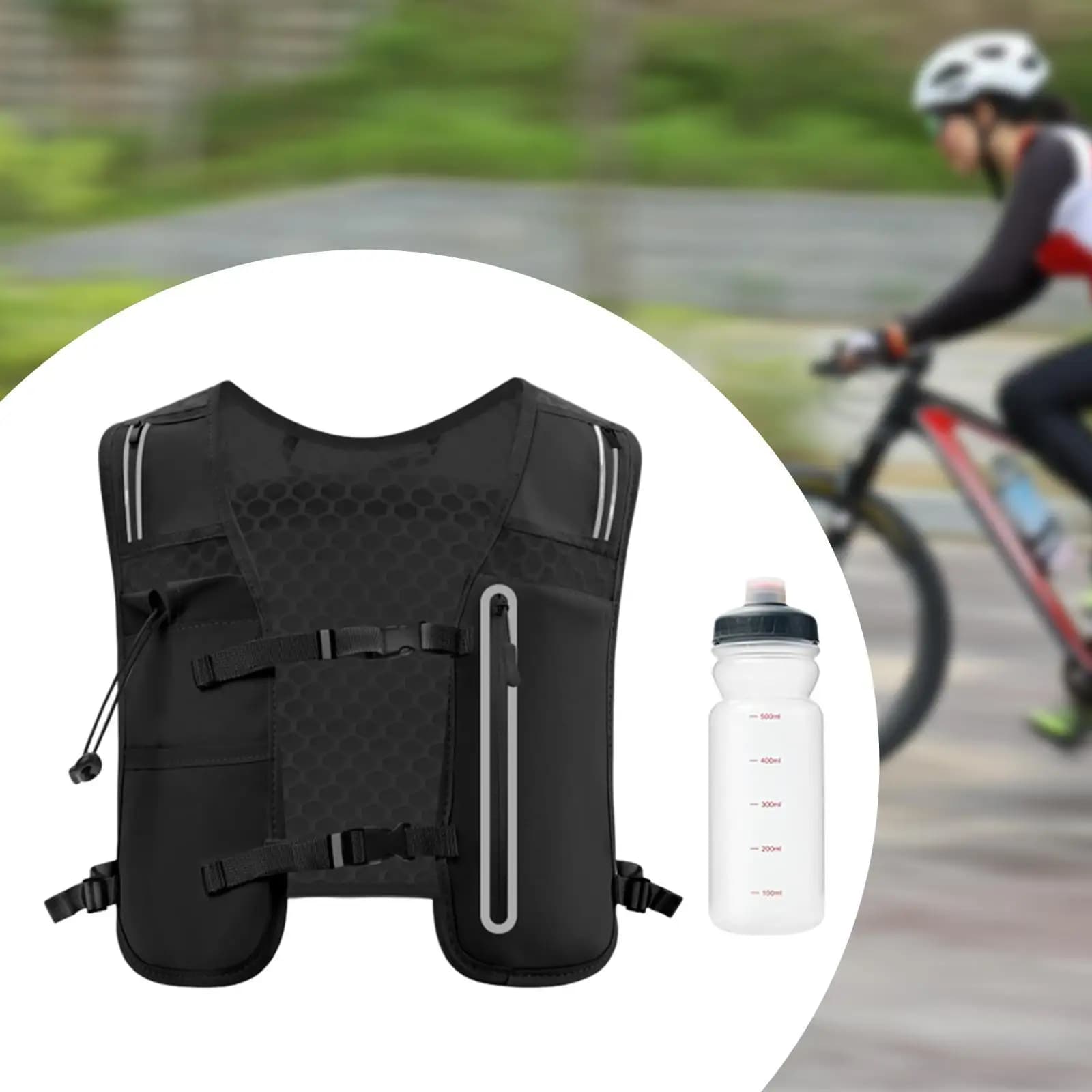 Skiing backpack for open sports, hiking, jogging and mountaineering