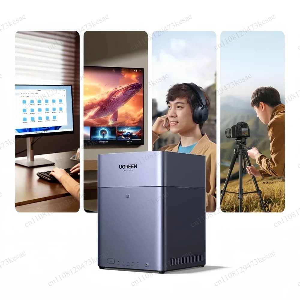 for UGREEN DH4300 Plus 4 Bay NAS 8GB LPDDR4X 2.5GbE AI Photo Album NFC 4K HDMI Docker Home Network Storage Server