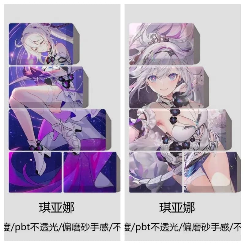 NEW Honkai Impact 3rd Theme Anime Keycap Mechanical Keyboard PBT Custom Cute Keycap PC Gaming Keyboard Accessories Cartoon Gift