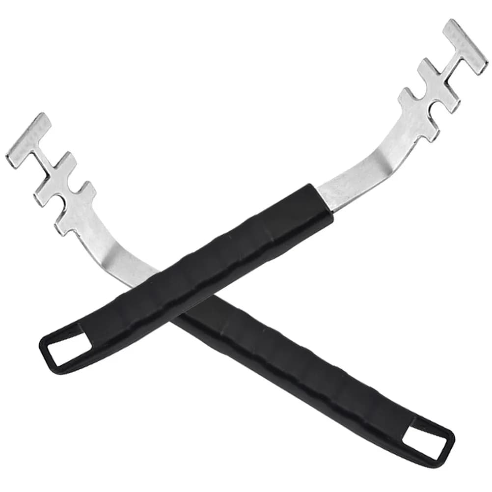 2Pcs Grill Gripper Stainless Steel Heat Resistant Barbecue Net Rack Lifter Tool Outdoor Oven Air Fryer Cooking Grid Clamp