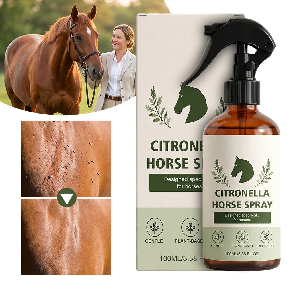 100ml Horse Citronellas Spray For Coat Mane-Tail Horse Grooming Spray Effective Horseshoe Fly Repellent For Animals