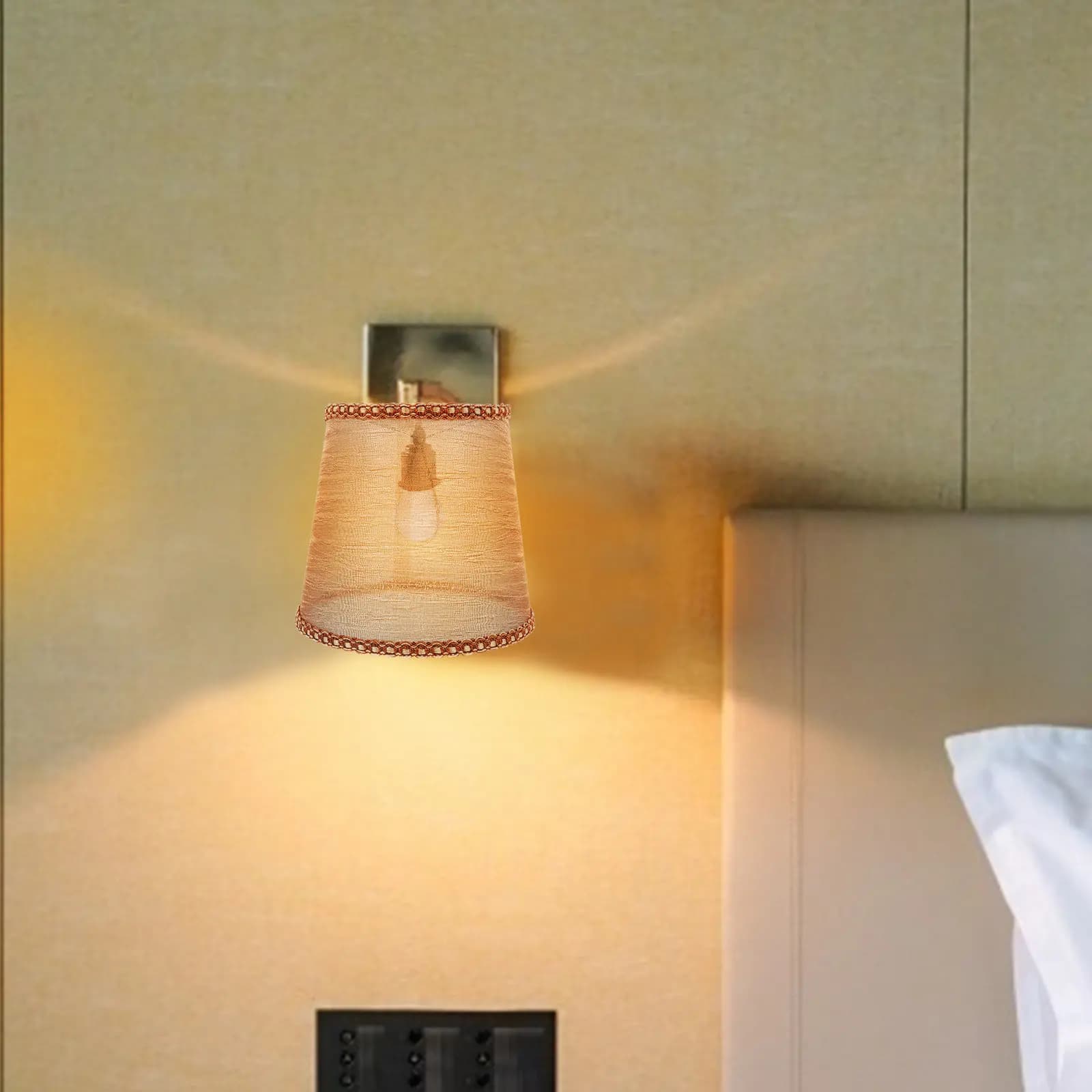 Paralume Vintage in PVC con Telaio in Ferro Robusto, Diffusore di Luce Soffusa per Soggiorno, Camera da Letto, Scrivania, Lampada da Tavolo o da Terra, Decorazione per la Casa