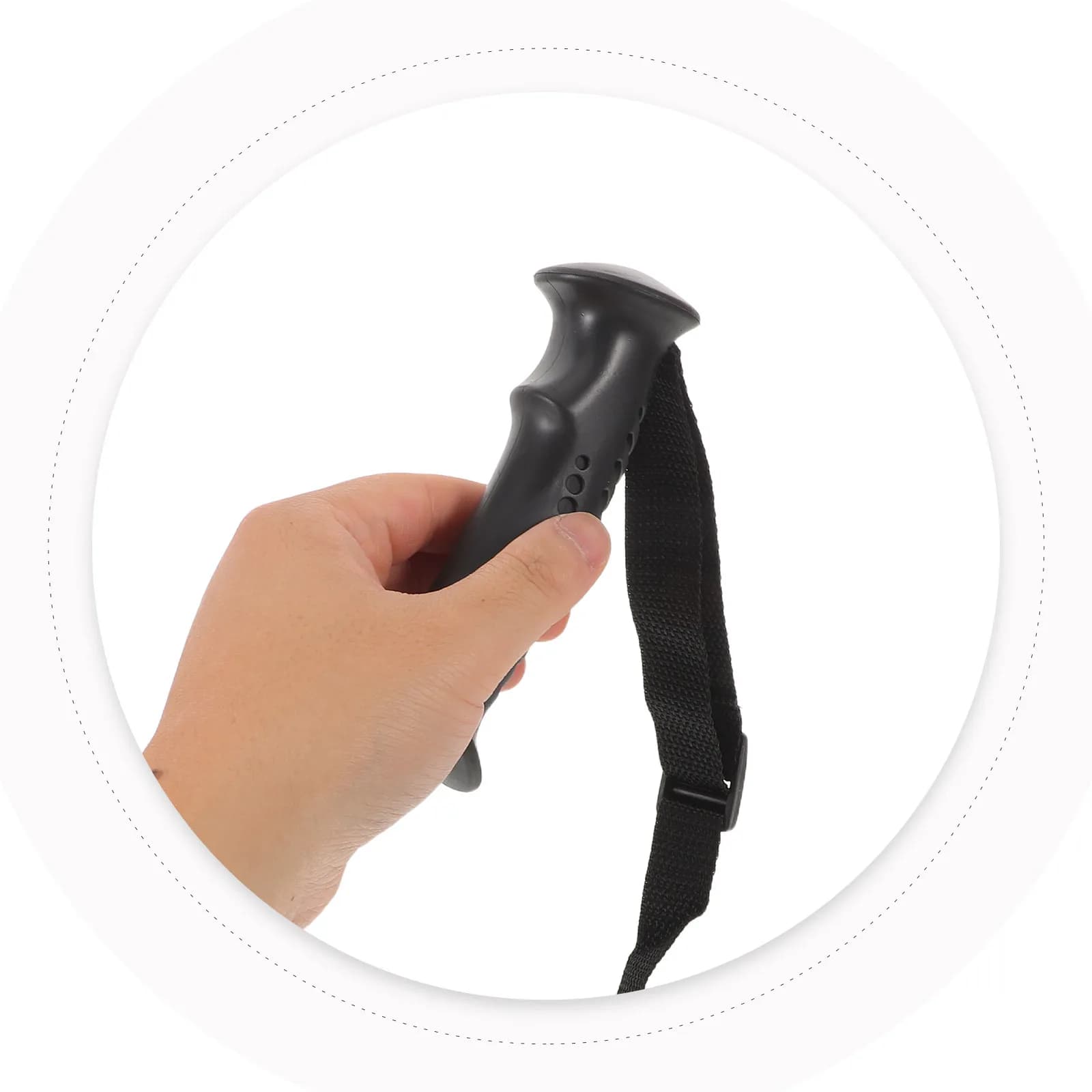 4 Pezzi Impugnature per Bastoncini da Trekking Nere, Design Ergonomico con Cinturino da Polso, Compatibili con Tubi da 20mm, per Escursionismo e Camminata