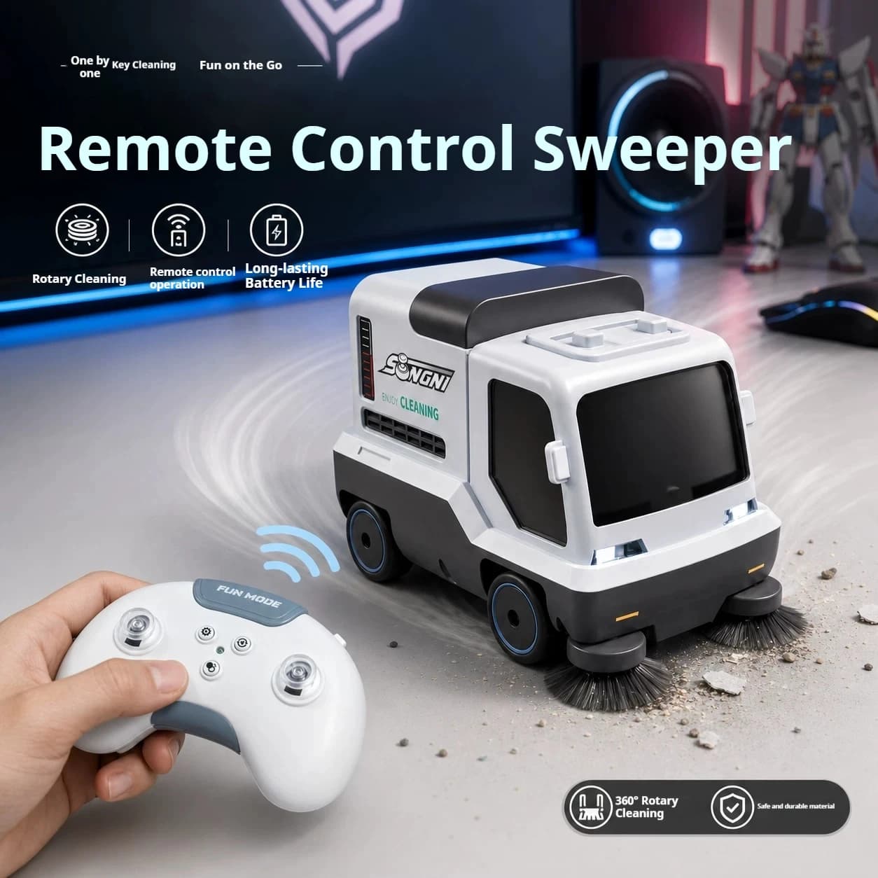Desktop vacuum cleaner remote control car drift car cleaning artifact competitive interactive remote control car