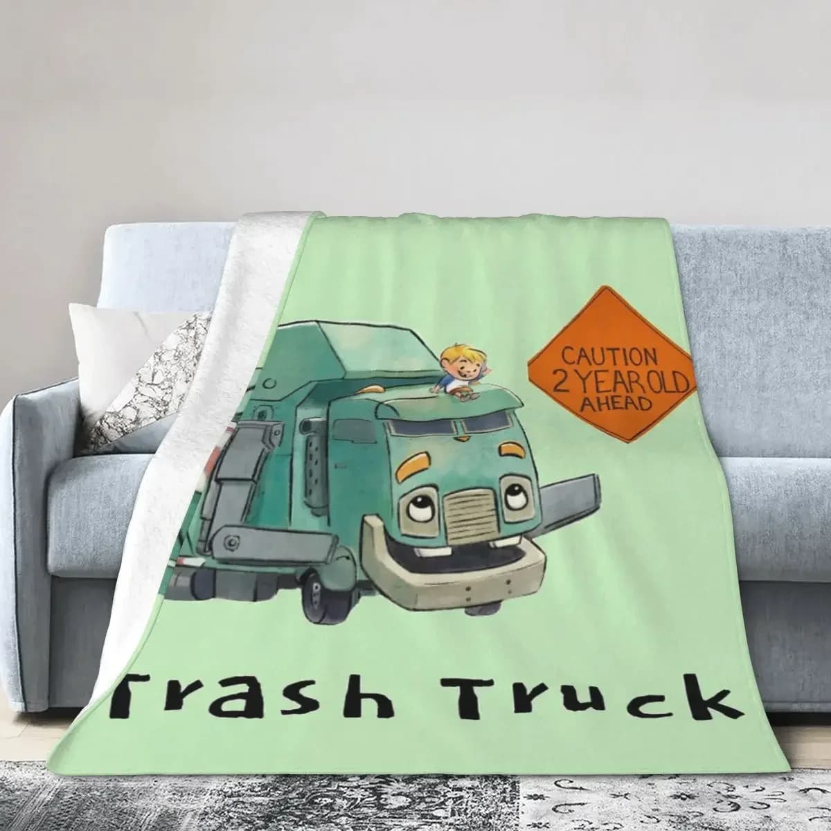 Coperta da tiro in flanella Trash Truck Cartoon Coperte Netflix Copriletto morbido Coperta calda in peluche per letto Soggiorno Picnic Viaggi