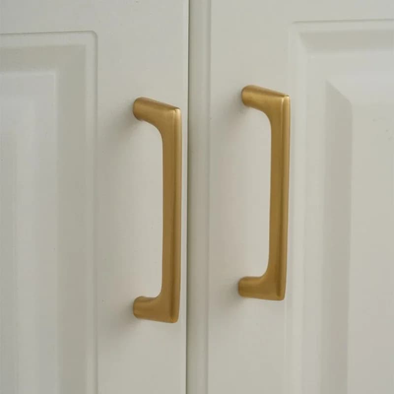 Modern Solid Brass Handles for Furniture Golden Handles for Wardrobe and Drawer Brass Hardware Fitting Cabinet Knobs and Handles