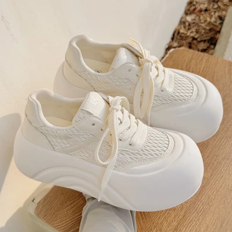 Scarpe da Donna Eleganti, Sneakers Comode con Punta Rotonda e Rete Traspirante, Scarpe Firmate, Zapatos Mujer