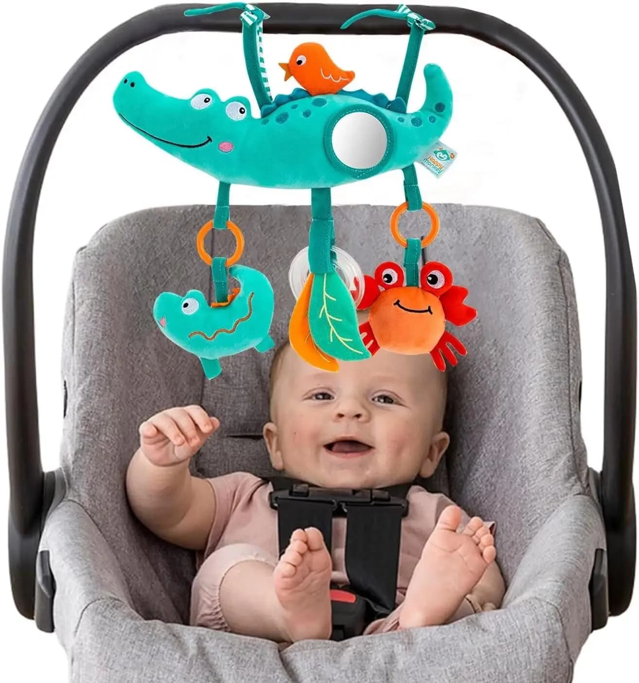 Passeggino per bambini Arco Giocattoli Seggiolino auto Attività Giocattolo da appendere Infantile Morbido peluche con suono Campanelli eolici Bambole per bambino Regalo neonato