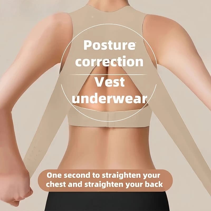 Reggiseno per la correzione della postura senza fili per donna Bralette push up senza cuciture con supporto incrociato sulla schiena per la lingerie modellante quotidiana