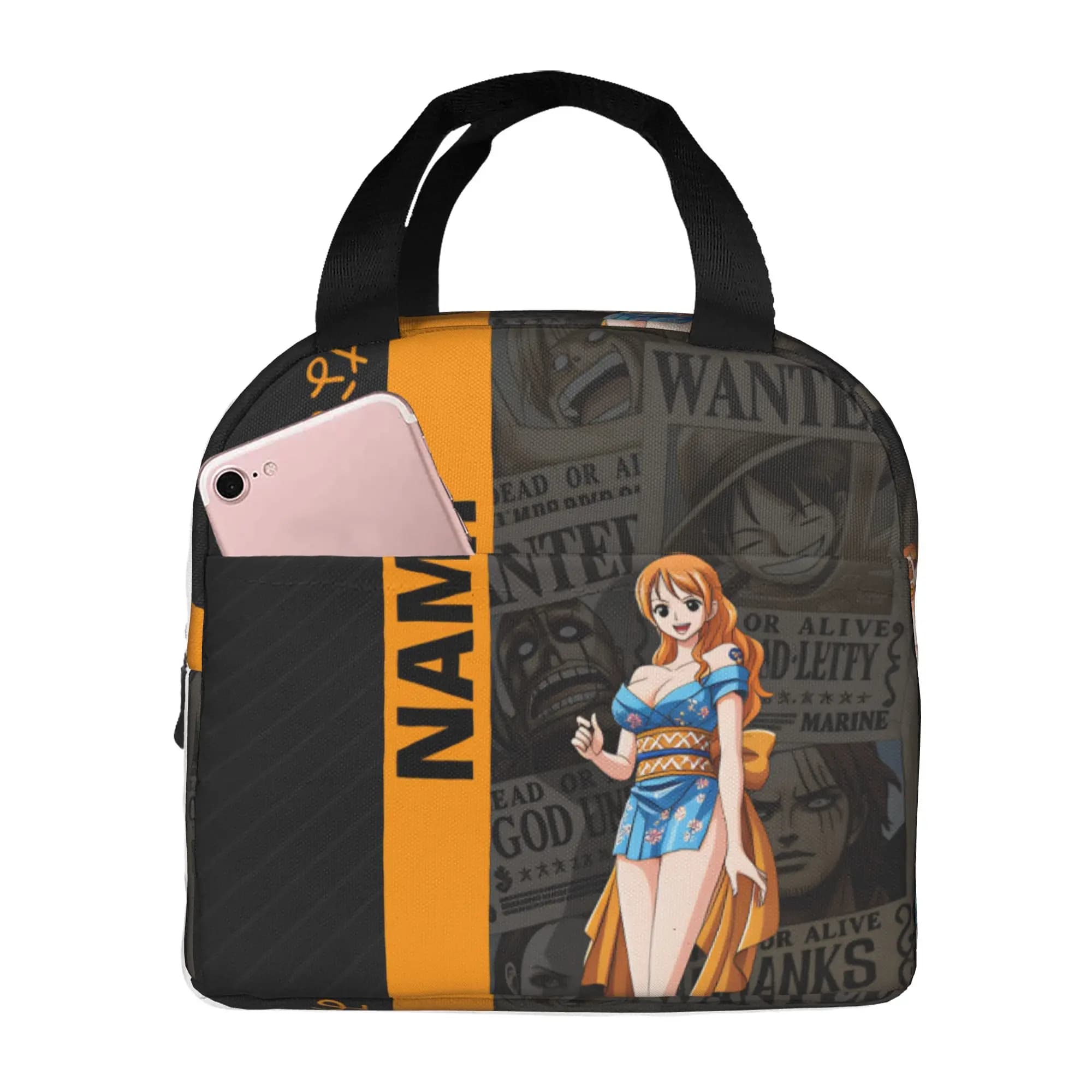Custom One P-Pieces Namis Insulated Lunch Bag Portable Anime Classic Manga Movie Cooler Thermal Lunch Box Office Picnic Travel