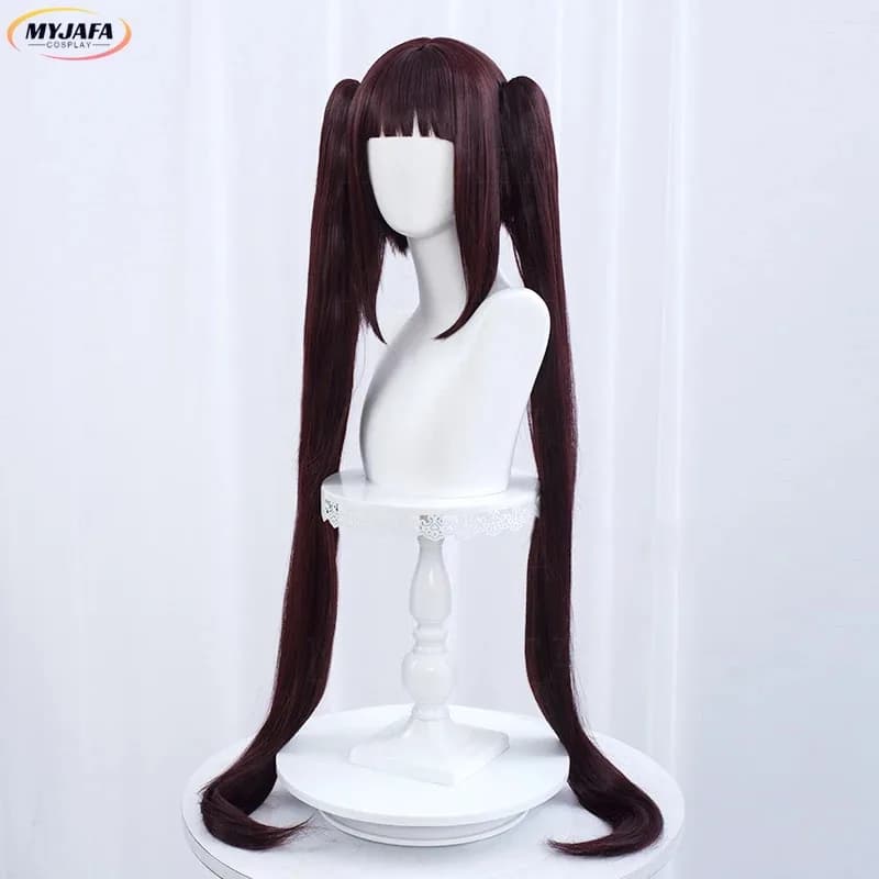 ABC123Anime NEKOPARA 100 cm Long Horsetail Brown Chocolate Chocola Wig Cosplay Vanilla Pink Clear Heat Resistant;3, f'6, h.7; ♪