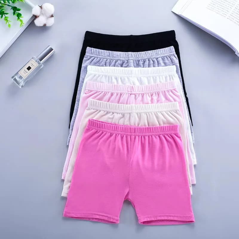 6 pezzi modali pantaloncini di sicurezza per ragazze boxer in tinta unita caramelle leggings sportivi per bambini piccoli biancheria intima morbida per bambini pantaloncini 3-12 anni