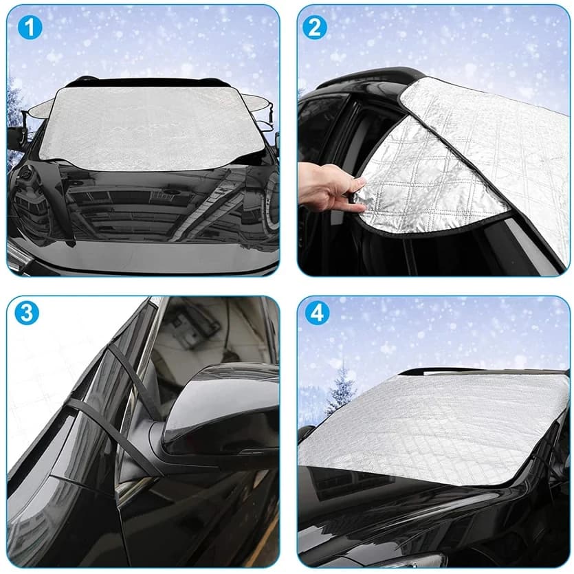 150x70 cm Parabrezza per auto Protezione per il ghiaccio e la neve Parasole Copertura per blocco anteriore posteriore Accessorio esterno per auto Visiera