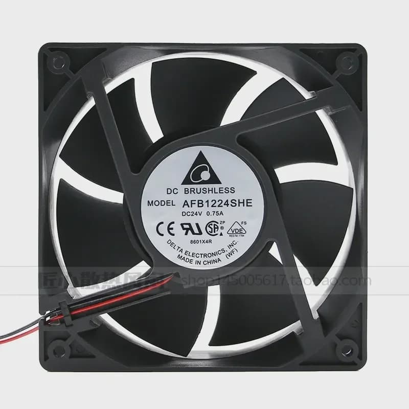 for Delta AFB1224HHE VHE SHE 12cm 12038 24V DC Fan with 0.45A 0.57A and 0.75A Current Options