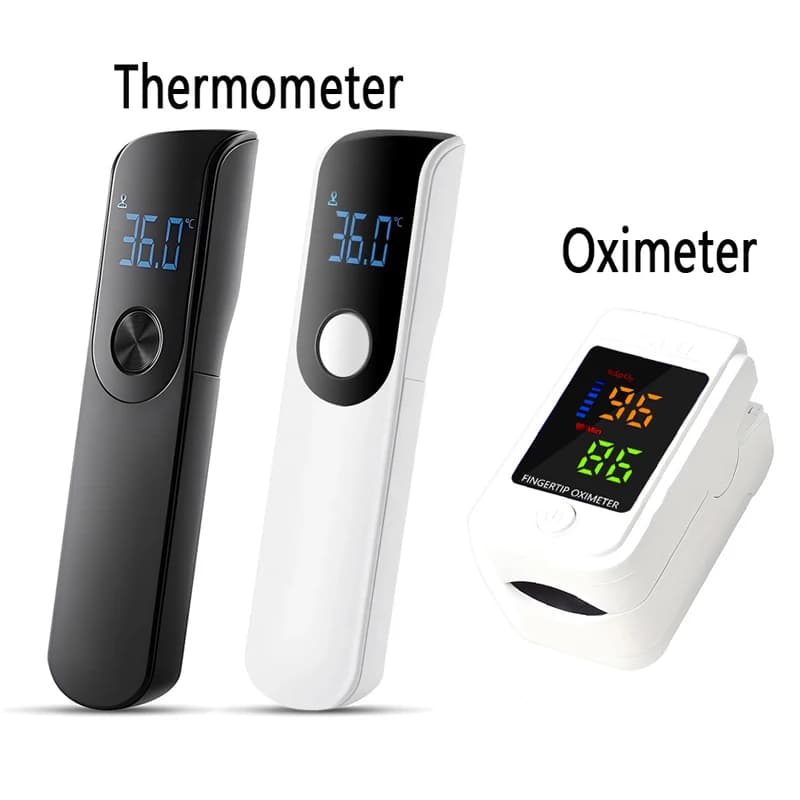 Digital Infrared Thermometer for Fever, Auricular Thermometer for Children and Adults, Contactless Body Temperature Meter or Mini Oximeter