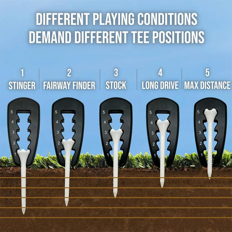 1 pz strumento di altezza per tee da golf regolabile strumento di aiuto per l'allenamento del golf all'aperto accessori per la pratica della pallina da golf setter di altezza per tee di precisione