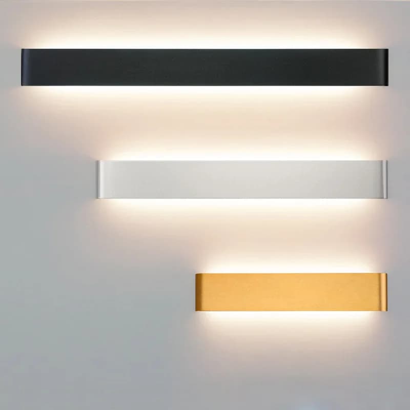 Luci notturne a LED all'ingrosso lampada da parete moderna minimalista in alluminio lampada da bagno a specchio applique camera da letto soggiorno apparecchio 6W/12W