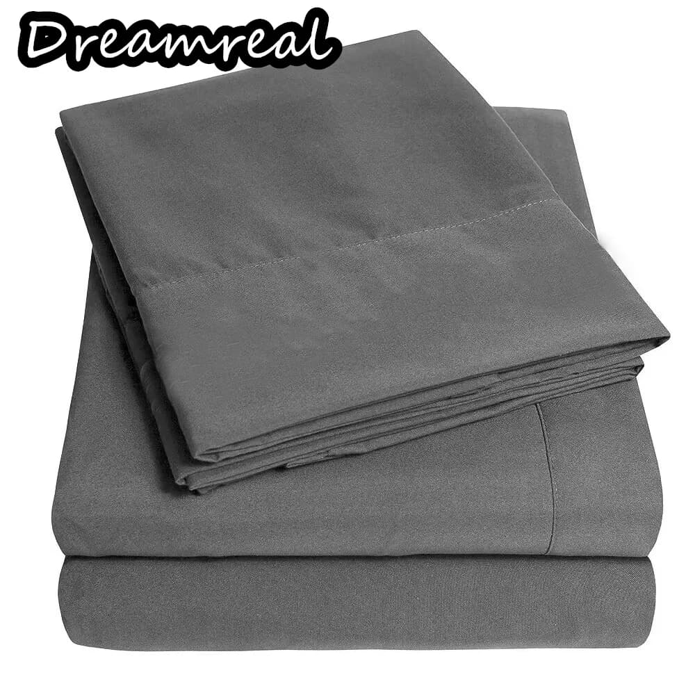Set of Dreamreal Bed Sheets in Egyptian Cotton 1000TC, Luxurious Set for Hotels with Sheets with Corners, Flat Bed Sheet and Loyalty, Set Bed Linen Liscia and Washable